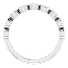 Platinum 1/2 CTW Natural Diamond Anniversary Band