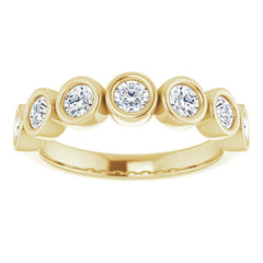 14K Yellow 5/8 CTW Natural Diamond Anniversary Band