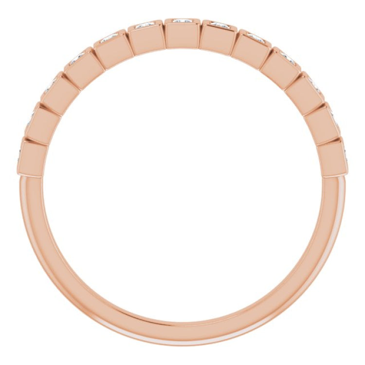 14K Rose 1/6 CTW Natural Diamond Anniversary Band