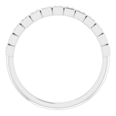 14K White 1/6 CTW Natural Diamond Anniversary Band