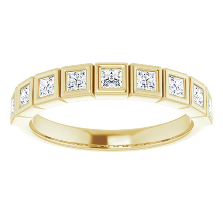 14K Yellow 5/8 CTW Natural Diamond Anniversary Band