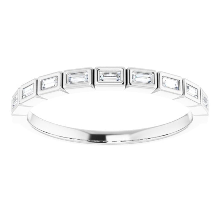 Platinum 1/6 CTW Natural Diamond Anniversary Band