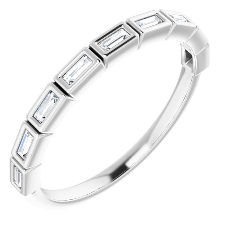 14K White 1/5 CTW Natural Diamond Anniversary Band