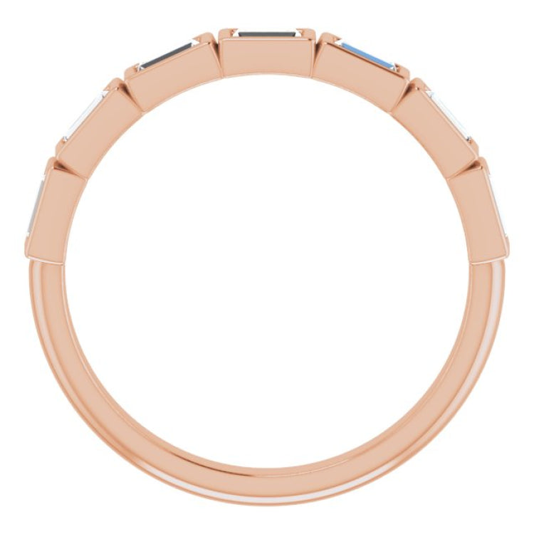 14K Rose 1/2 CTW Natural Diamond Anniversary Band