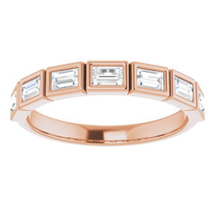 14K Rose 1/2 CTW Natural Diamond Anniversary Band