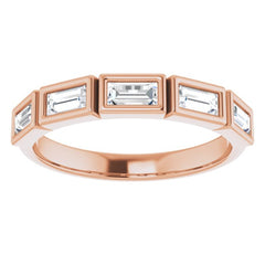 14K Rose 1/2 CTW Natural Diamond Anniversary Band