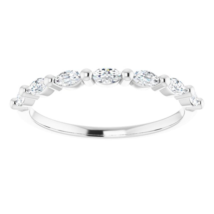 14K White 1/3 CTW Natural Diamond Anniversary Band