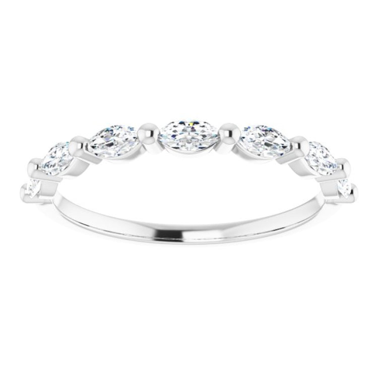 14K White 1/2 CTW Natural Diamond Anniversary Band