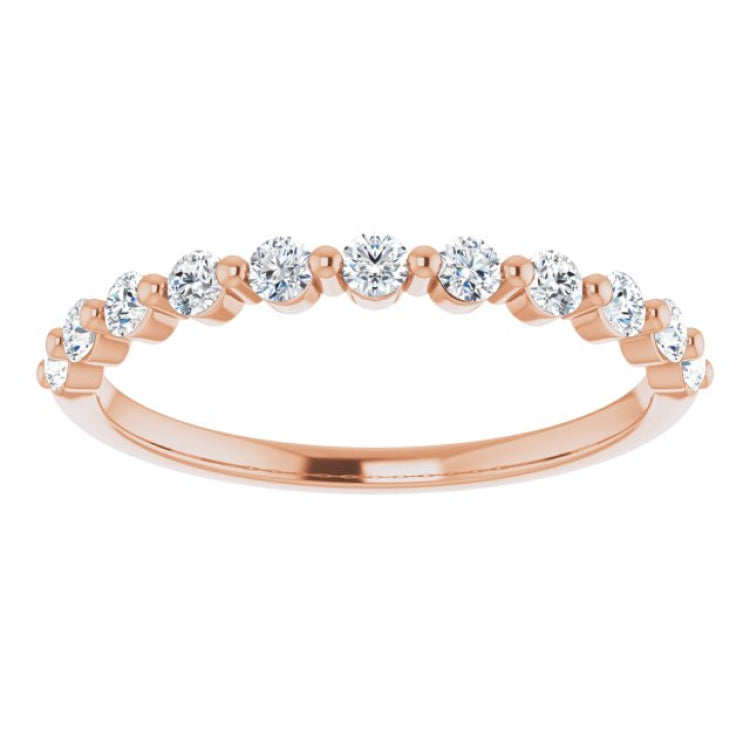 14K Rose 1/3 CTW Natural Diamond Anniversary Band