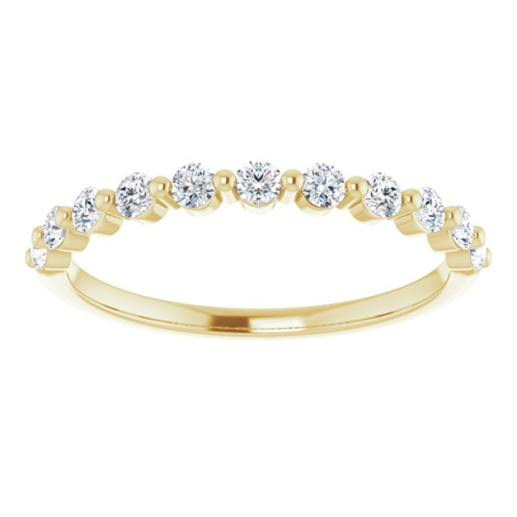 14K Yellow 1/2 CTW Natural Diamond Anniversary Band