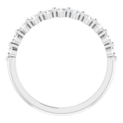 Platinum 1/2 CTW Natural Diamond Anniversary Band