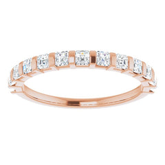 14K Rose 5/8 CTW Natural Diamond Anniversary Band