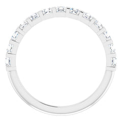 Platinum 5/8 CTW Natural Diamond Anniversary Band