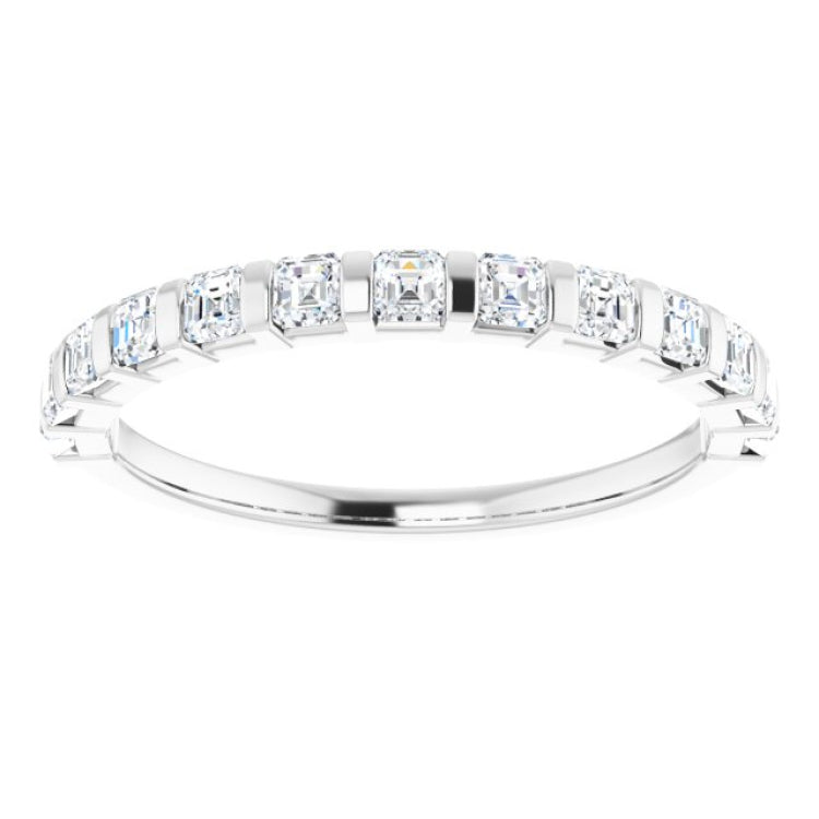 Platinum 5/8 CTW Natural Diamond Anniversary Band