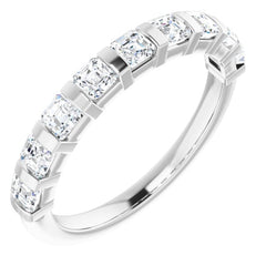 14K White 9/10 CTW Natural Diamond Anniversary Band