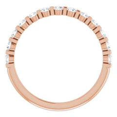 14K Rose 1/3 CTW Natual Diamond Anniversary Band