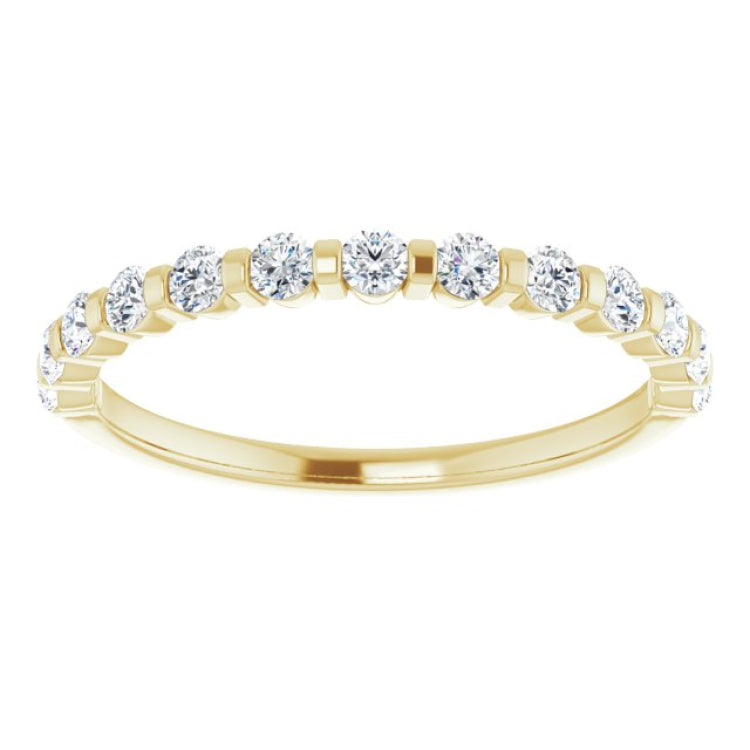 14K Yellow 1/3 CTW Natual Diamond Anniversary Band