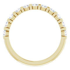 14K Yellow 1/2 CTW Natural Diamond Anniversary Band