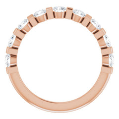 14K Rose 3/4 CTW Natual Diamond Anniversary Band