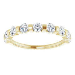 14K Yellow 3/4 CTW Natual Diamond Anniversary Band