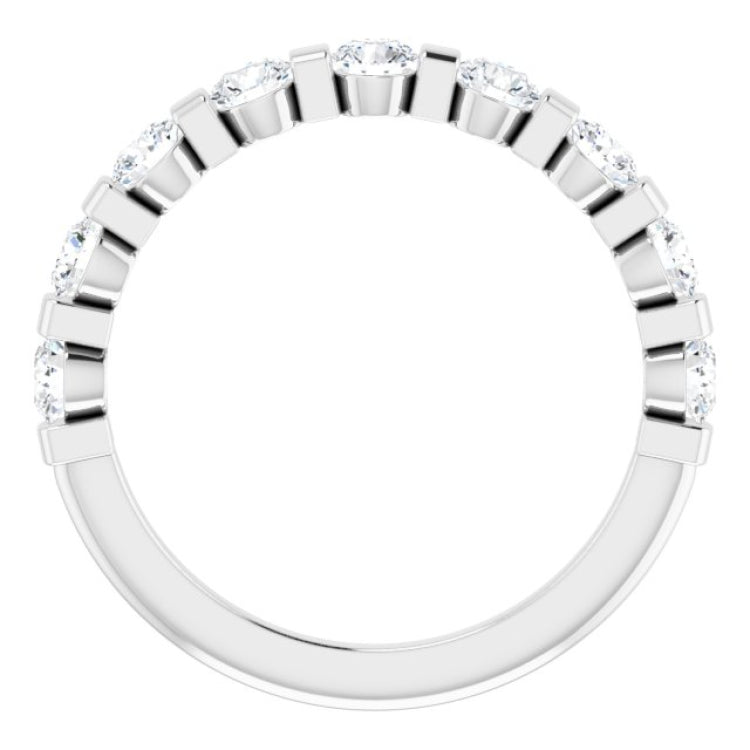 Platinum 3/4 CTW Natual Diamond Anniversary Band