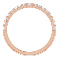 14K Rose 1/3 CTW Natual Diamond Anniversary Band