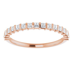 14K Rose 1/3 CTW Natual Diamond Anniversary Band