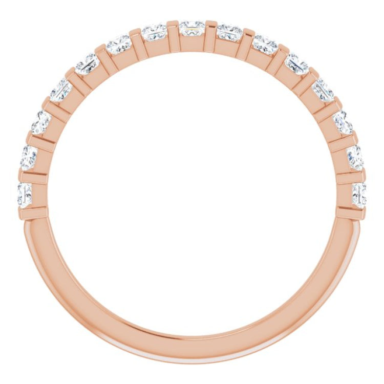 14K Rose 1/2 CTW Natural Diamond Anniversary Band