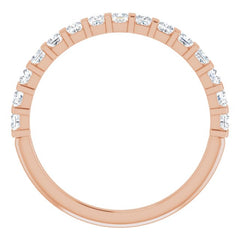 14K Rose 1/2 CTW Natural Diamond Anniversary Band