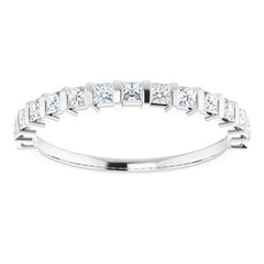 14K White 1/2 CTW Natural Diamond Anniversary Band