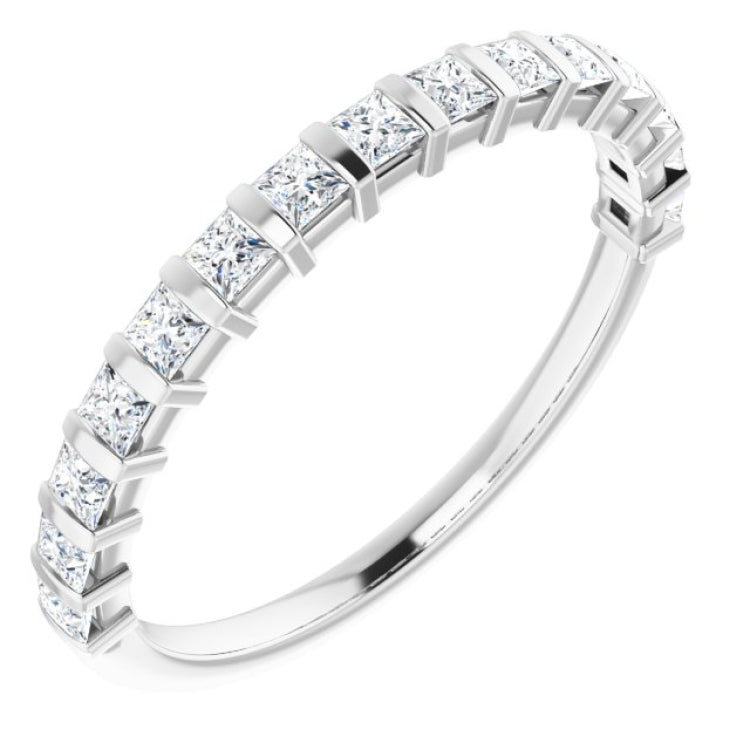Platinum 1/2 CTW Natural Diamond Anniversary Band