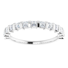 14K White 1/2 CTW Natual Diamond Anniversary Band