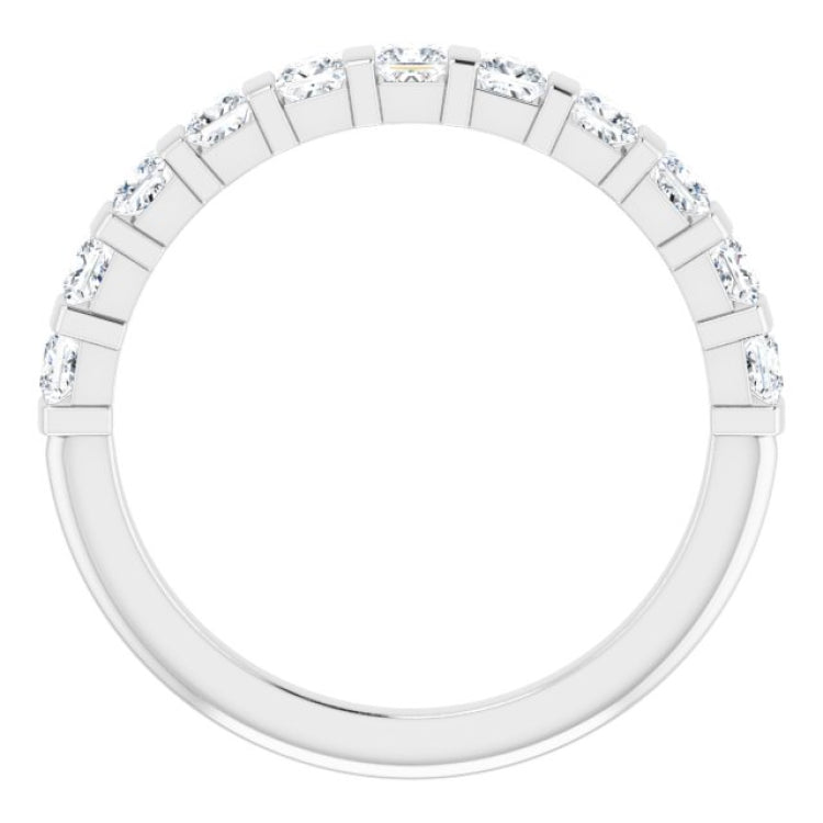 Platinum 3/4 CTW Natural Diamond Anniversary Band