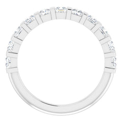 14K White 1 CTW Natural Diamond Anniversary Band