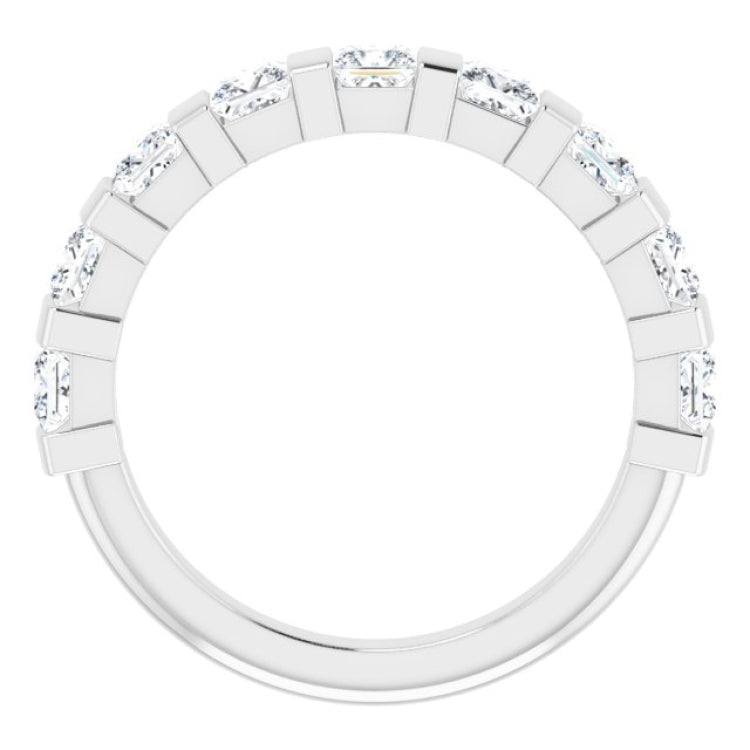 14K White 1 1/2 CTW Natual Diamond Anniversary Band