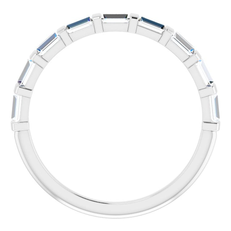 14K White 3/4 CTW Natual Diamond Anniversary Band