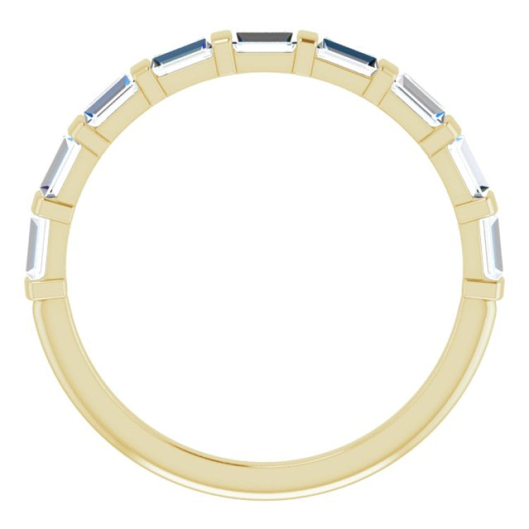 14K Yellow 3/4 CTW Natual Diamond Anniversary Band