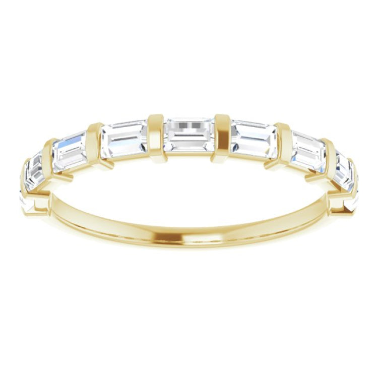 14K Yellow 3/4 CTW Natual Diamond Anniversary Band