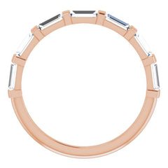 14K Rose 3/4 CTW Natual Diamond Anniversary Band