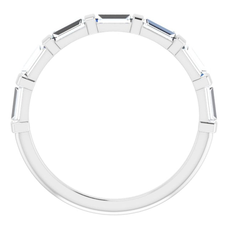 14K White 3/4 CTW Natual Diamond Anniversary Band