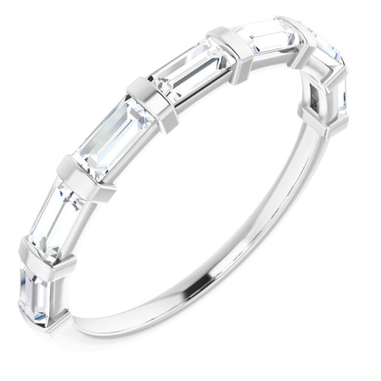Platinum 3/4 CTW Natual Diamond Anniversary Band