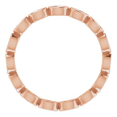 14K Rose 1/2 CTW Natural Diamond Eternity Band Size 7