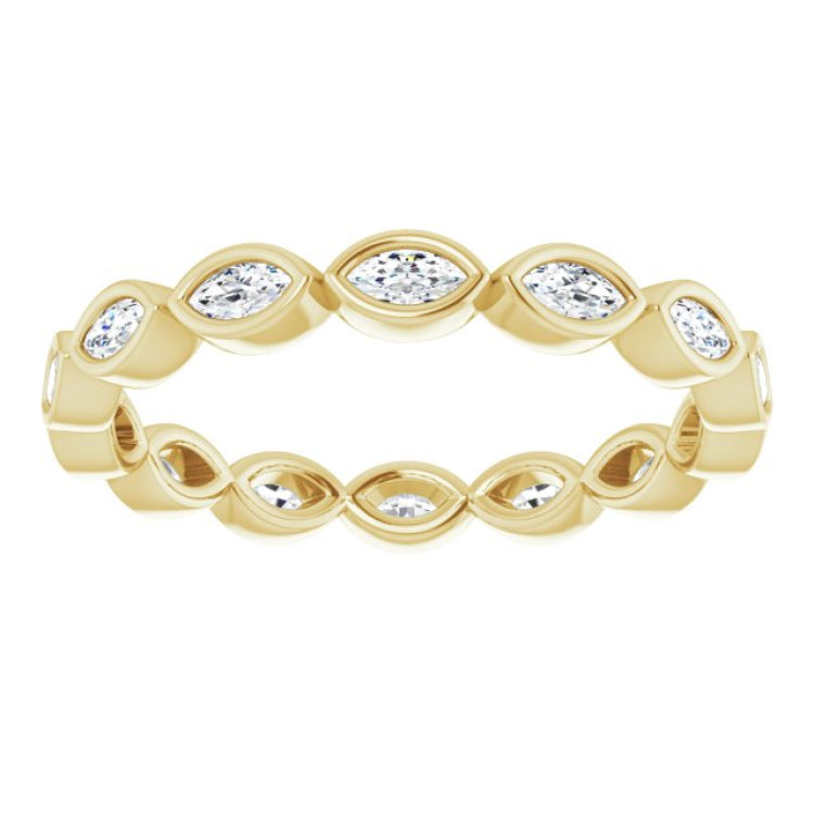14K Yellow 1/2 CTW Natural Diamond Eternity Band Size 7