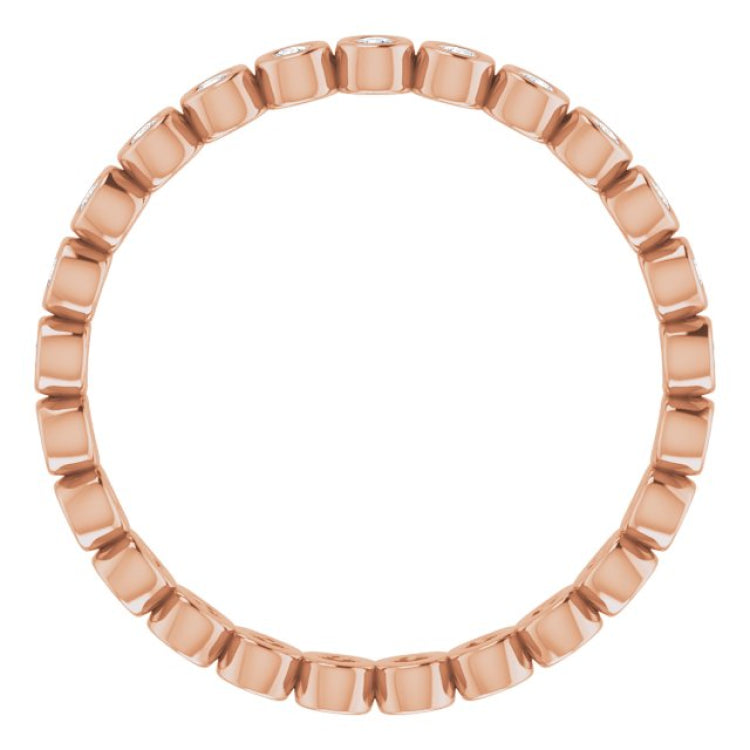 14K Rose 1/3 CTW Natural Diamond Eternity Band Size 7