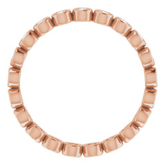 14K Rose 3/8 CTW Natural Diamond Eternity Band Size 7