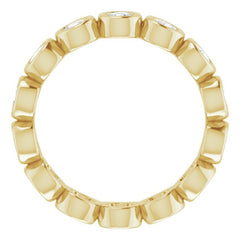 14K Yellow 1 3/8 CTW Natural Diamond Eternity Band Size 7