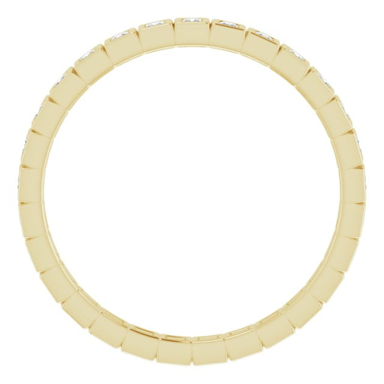 14K Yellow 1/3 CTW Natural Diamond Eternity Band Size 7