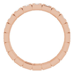 14K Rose 1/2 CTW Natural Diamond Eternity Band Size 7