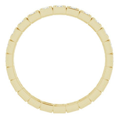 14K Yellow 1/2 CTW Natural Diamond Eternity Band Size 7