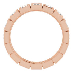 14K Rose 9/10 CTW Natural Diamond Eternity Band Size 7